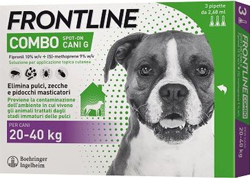 Combo 20 40 kg Cani Grandi 3 Pipette Frontline - 2