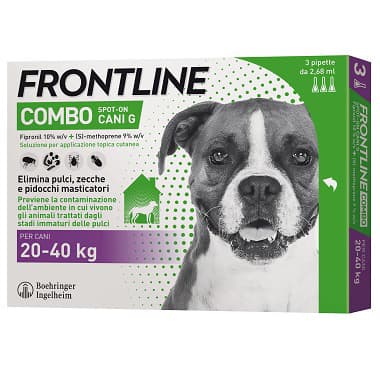 Combo 20 40 kg Cani Grandi 3 Pipette Frontline - 2
