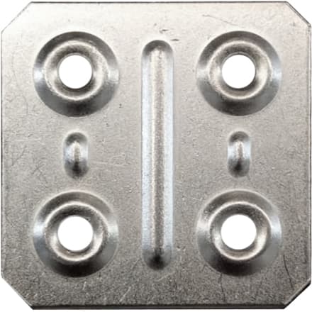 Bl Piastrina Quadra 40 x 40 mm Zincata * 6,0 Blister 10 Pezzi - 2