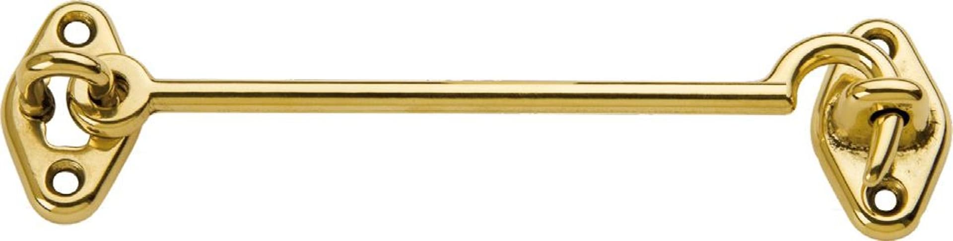 Gancio Fermafinestra Ottone Lucido 140 mm 12 Pezzi - 2