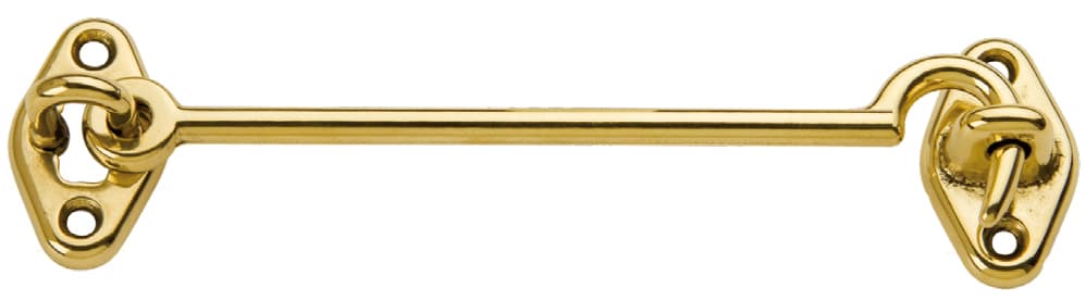 Gancio Fermafinestra Ottone Lucido 140 mm 12 Pezzi - 2