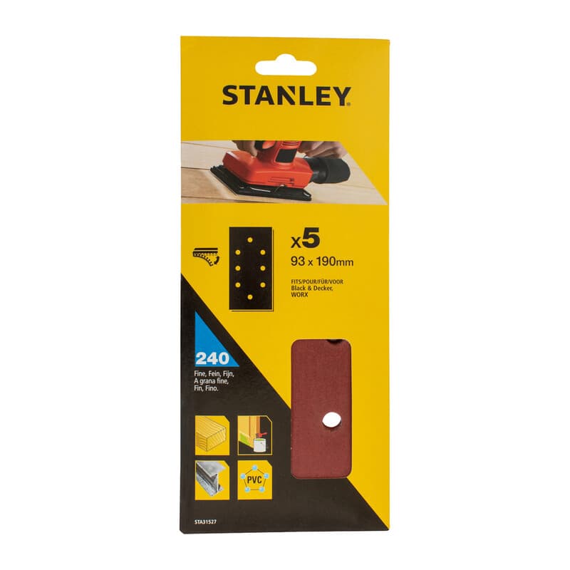 Piranha Stanley STA31527 X31527 5 Fogli Vel. B e D 93 x 190 GR.240 - 2