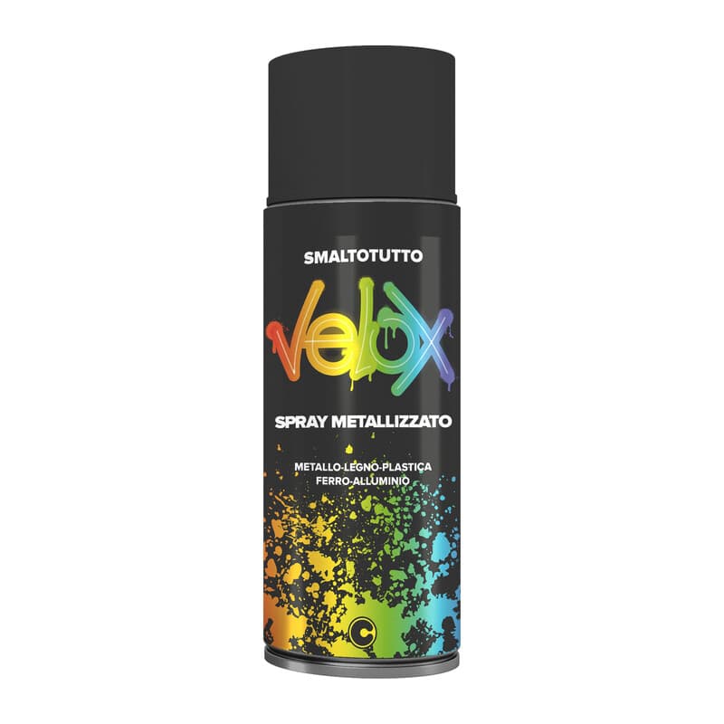 Velox Spray Metallizzato Nero B160 Ital G.e.t.e 6 Pezzi - 2