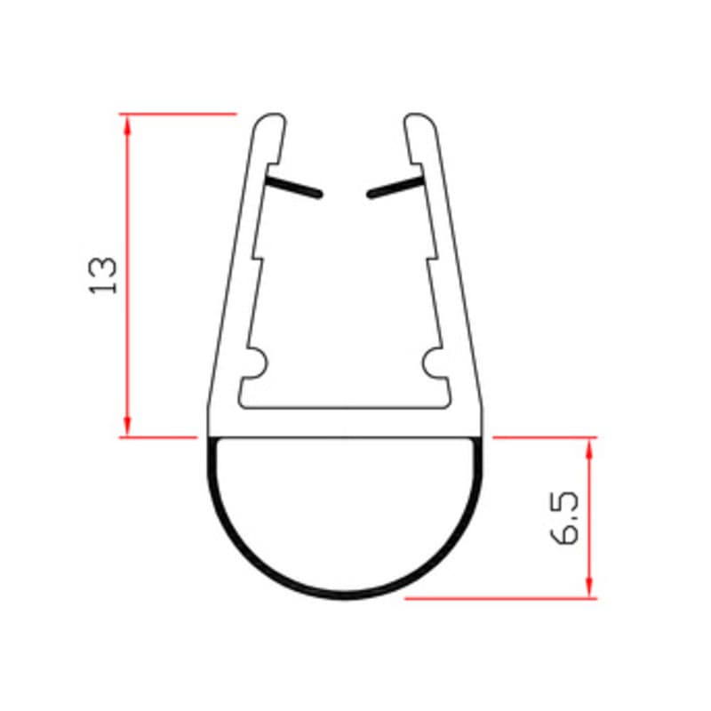 Guarnizione per Box Doccia 2 m MOD.401 Trafilo 10 Pezzi - 2