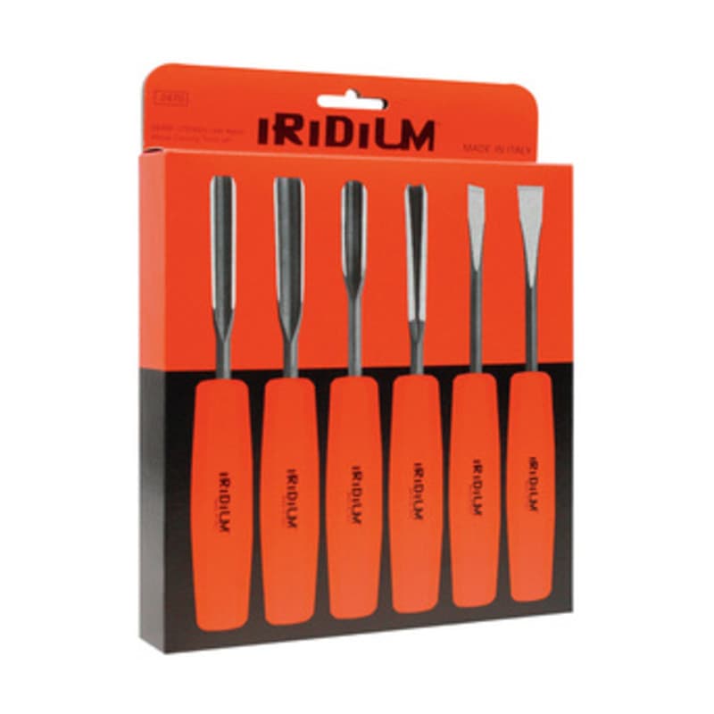 Set 6 Sgorbie Cromo Vanadio per Legno Iridium Corradi - 2