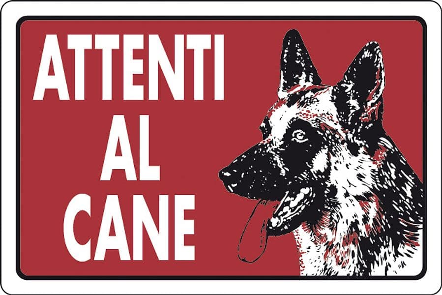 Targa Segnaletica Attenti al Cane 10 Pezzi - 2