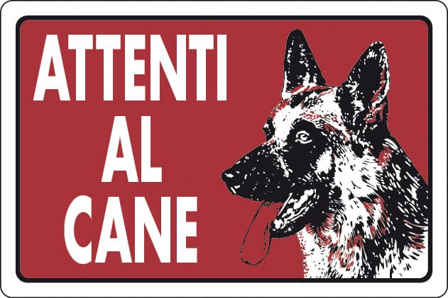 Targa Segnaletica Attenti al Cane 10 Pezzi - 2