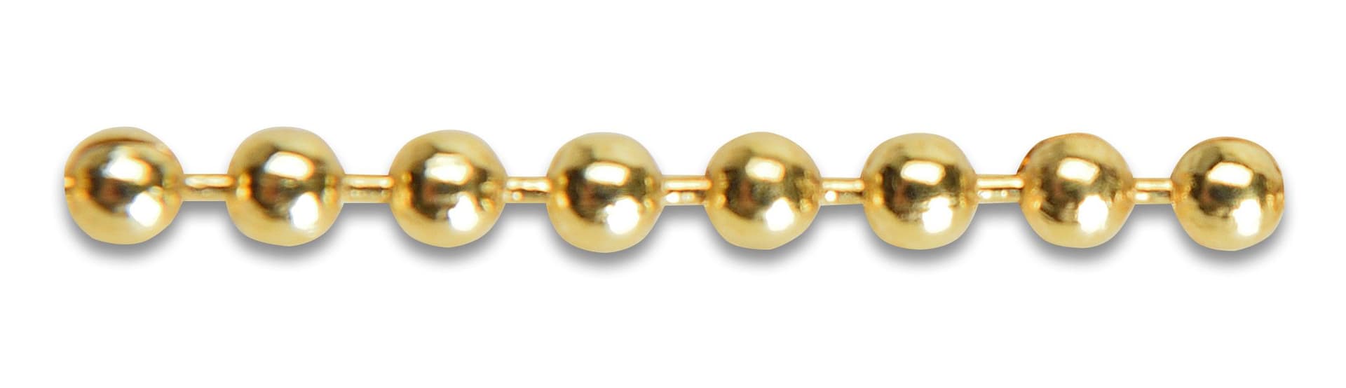 Catena a Perline Ottone Lucido Ø 4 mm 25 ml - 2
