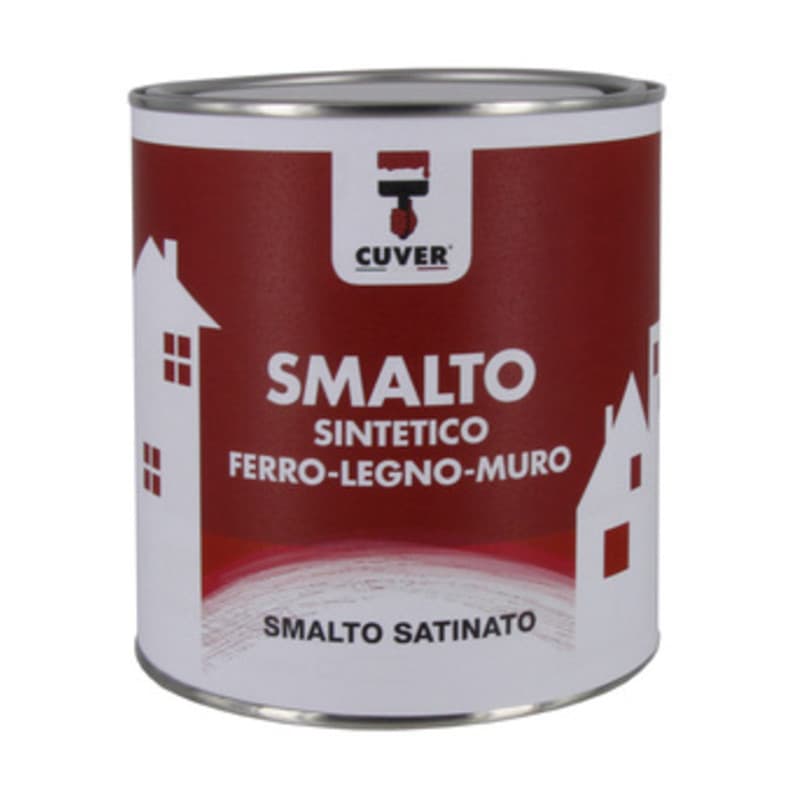 Smalto Cuver 0,750 l Satinato Nero Colorificio I.co.ri.p 6 Pezzi - 2
