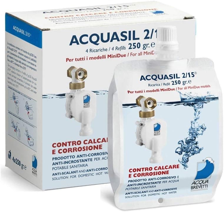 Acquasil 2 15 Ricarica 4X250G Anticalcare Pompe Minidue PC100 Acquabrevetti - 4