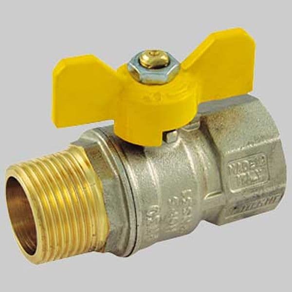 Valvola Sfera Gas M F Farfalla Alluminio 3/4 MOP5 Tiemme - 2
