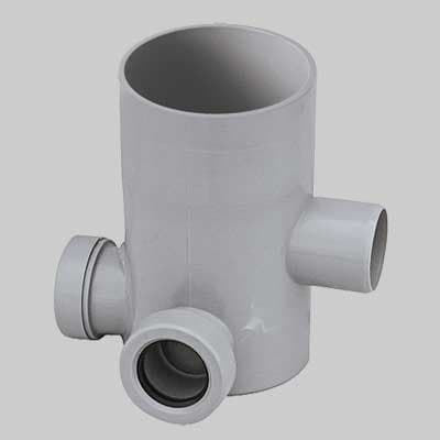 Pozzetto Grigio Alto 3 Vie Dm 100 H 170 Ø 40 Usc. Ø 40 Made in Italy - 2