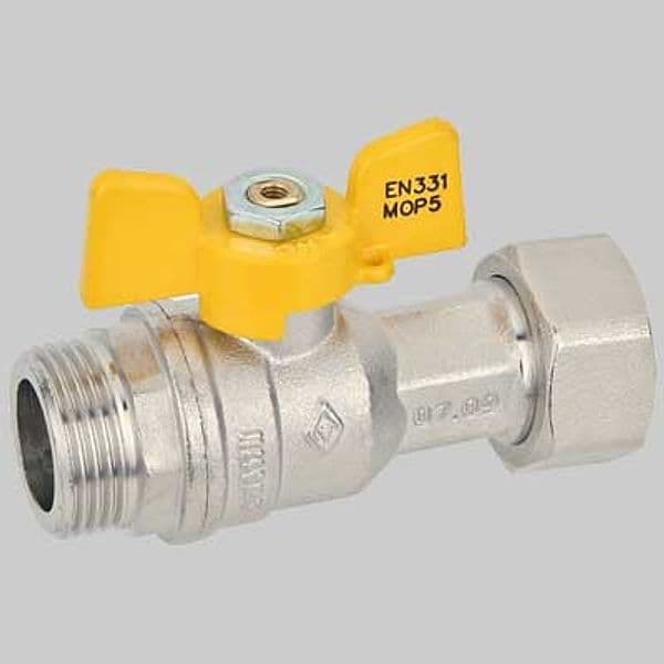 Valvola Sfera Gas M F Dado Girevole Farfalla Alluminio 1/2 x 3/4 Bugatti - 2