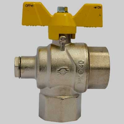 Valvola a Sfera Squadra con Presa Pressione 1 F x 1 F.i.v - 2