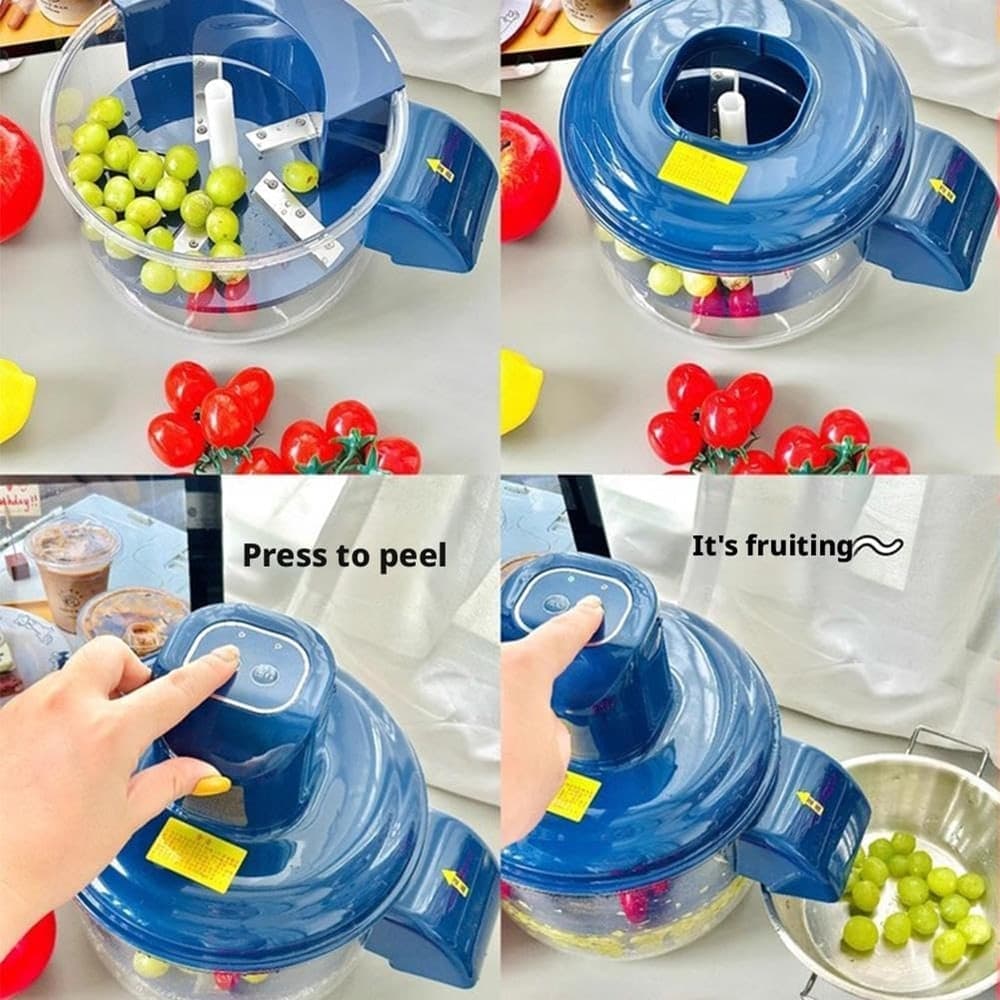 SBUCCIATRICE ELETTRICA AUTOMATICA RICARICABILE INTELLIGENTE PER FRUTTA VERDURE UVA AGLIO - 9