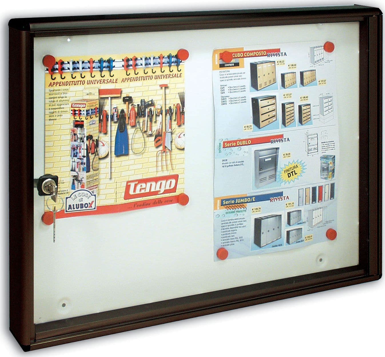 Bacheca Fondo Magnetico Alubox BC2 55 x 5 x 40 Gr - 2