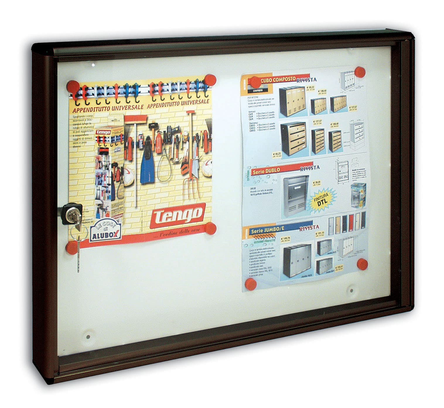 Bacheca Fondo Magnetico Alubox BC2 55 x 5 x 40 Gr - 2