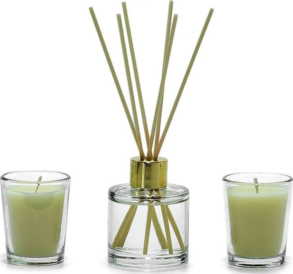 SET FRAGRANZA AMBIENTE DIFFUSORE CON 6 BASTONCINI 2 CANDELE PROFUMATE CASA CENTROTAVOLA - 4
