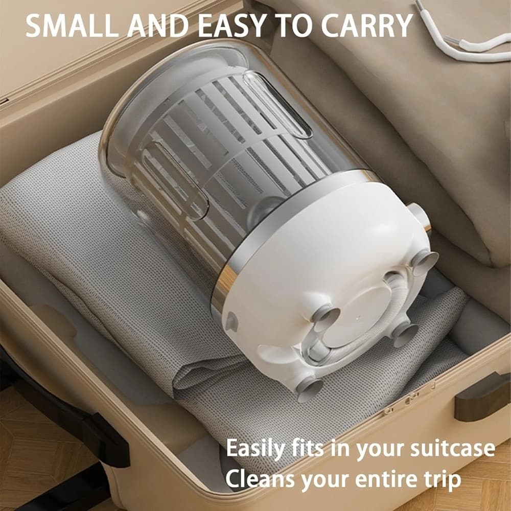 MINI LAVATRICE PORTATILE COMPATTA RICARICABILE DESIGN SENZA FILI CON CESTELLO CENTRIFUGA - 18