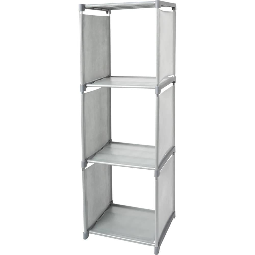 SCAFFALE MULTIUSO A 3 SCOMPARTI RIPIANI ARMADIO COMPONIBILE PER BUCATO MOBILE CASA BAGNO - 5