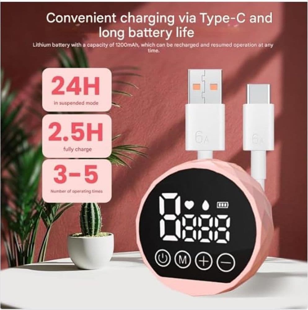 TIRALATTE ELETTRICO CON DISPLAY LED 2 MODALITÀ 9 LIVELLI PORTATILE COMPATTO RICARICABILE - 11