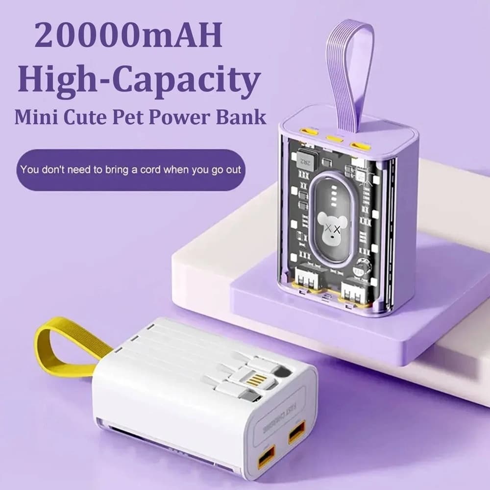 POWER BANK CARICABATTERIE ESTERNO PORTATILE CON RICARICA RAPIDA DA 20000 MAH CON LUCE LED - 12