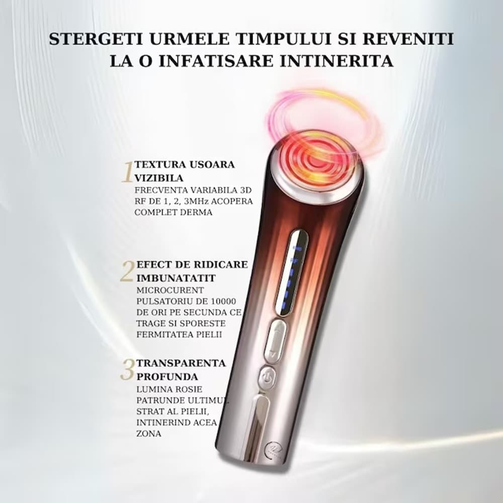DISPOSITIVO ANTIRUGHE LIFTING FACCIALE RIVITALIZZA RASSODA SCHIARISCE VISO USB PORTATILE - 9