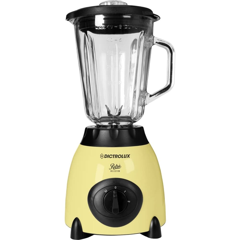 FRULLATORE ELETTRICO DESIGN ELEGANTE FUNZIONALE RETRÒ 400W 2 VELOCITÀ BROCCA VETRO 1,5LT - 5