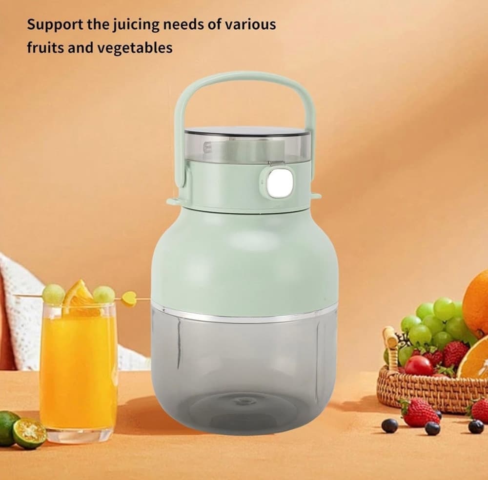 FRULLATORE PORTATILE DA 500ML RICARICABILE USB MULTIFUNZIONALE PER SUCCHI FRUTTA VERDURA - 10