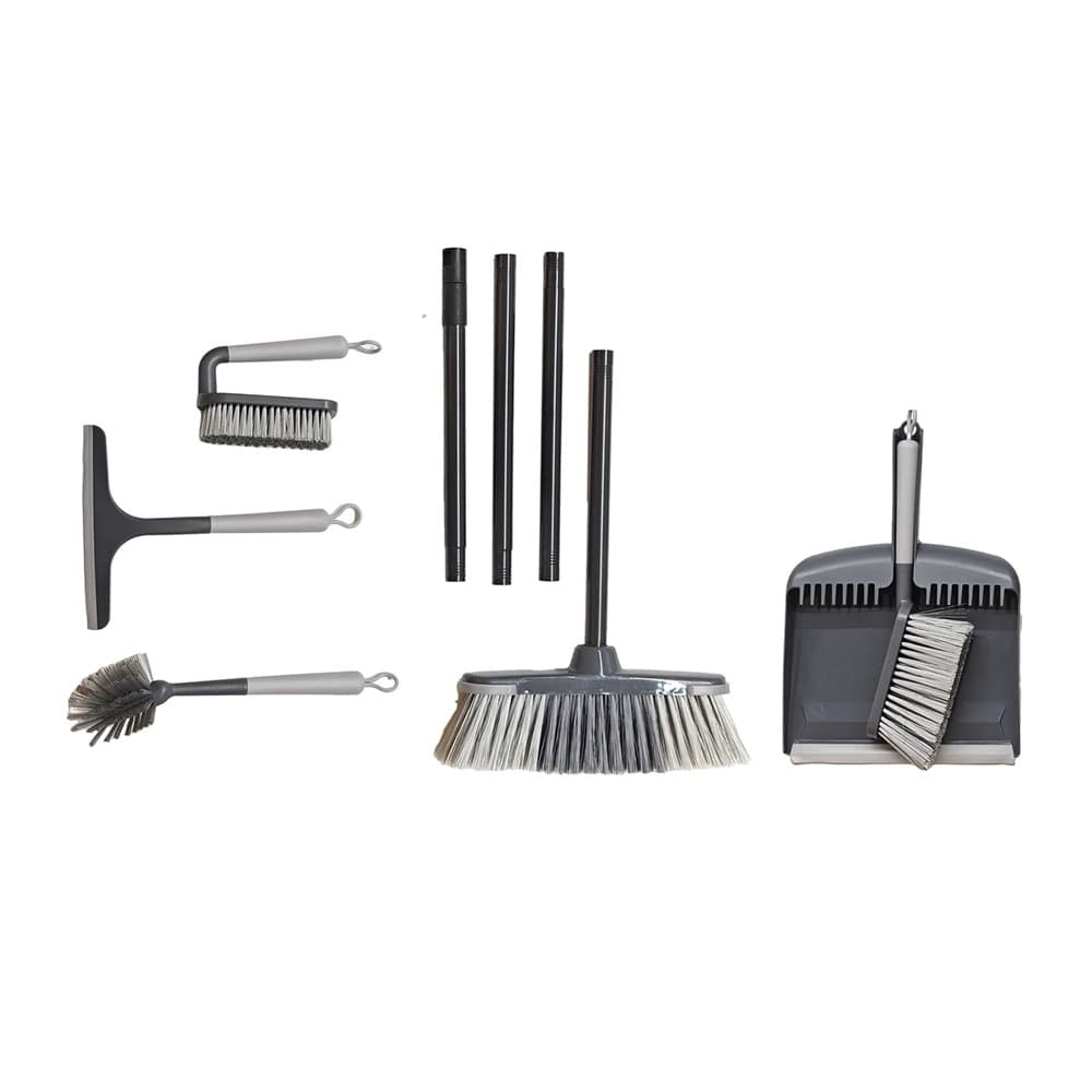 SET PULIZIA CASA 6 PZ CON PALETTA SPAZZOLA SPAZZOLONE SPAZZOLINA PIATTI TERGIVETRO SCOPA - 5
