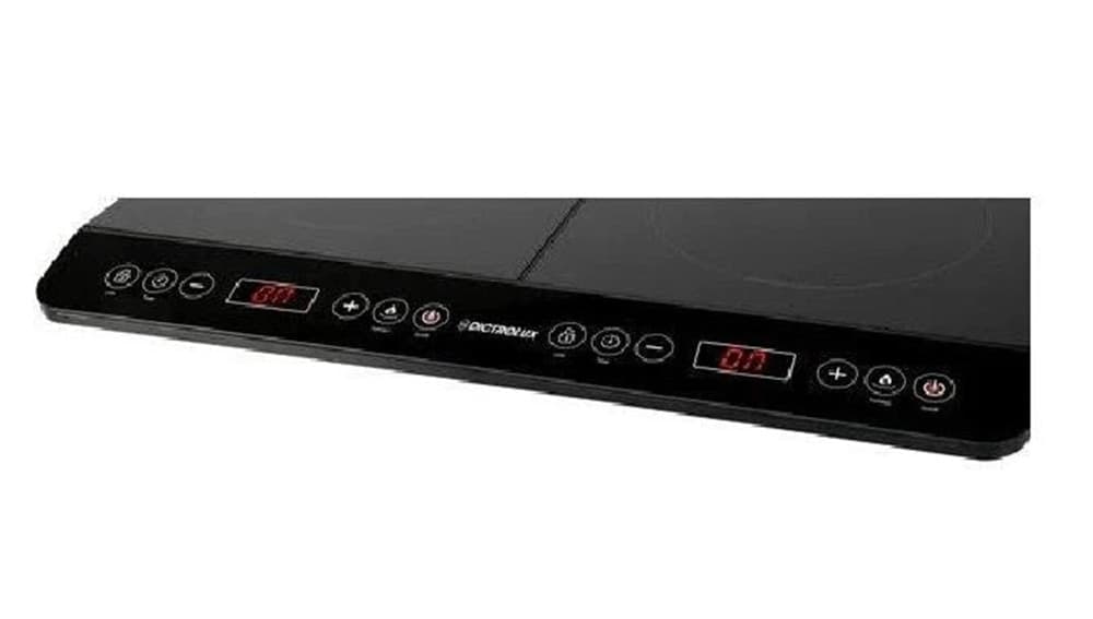 DOPPIA PIASTRA PIANO COTTURA AD INDUZIONE FORNELLO ELETTRICO 3500W CUCINA NERO MODERNO - 4