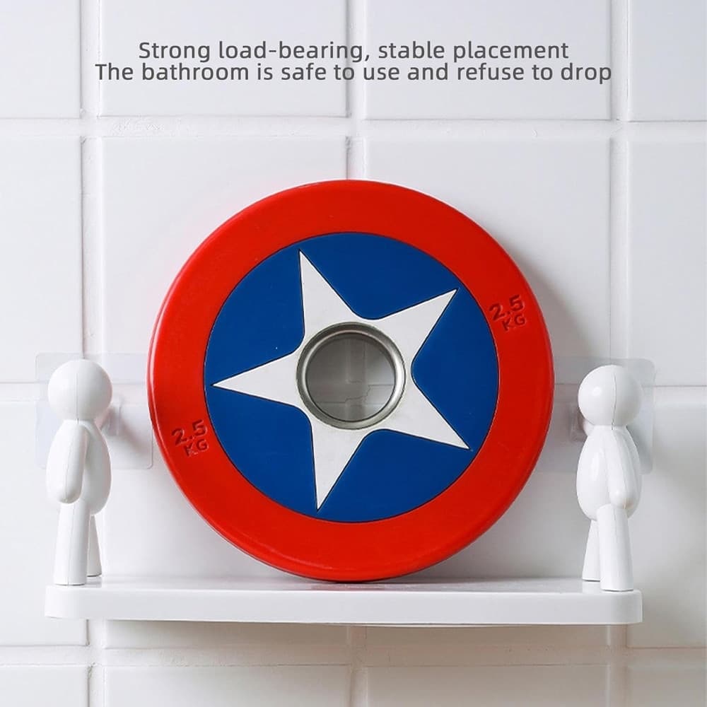MENSOLA DA PARETE DECORATIVO SCAFFALE SOSPESO CON ADESIVO ORGANIZER CUCINA BAGNO SOGGIORNO - 6