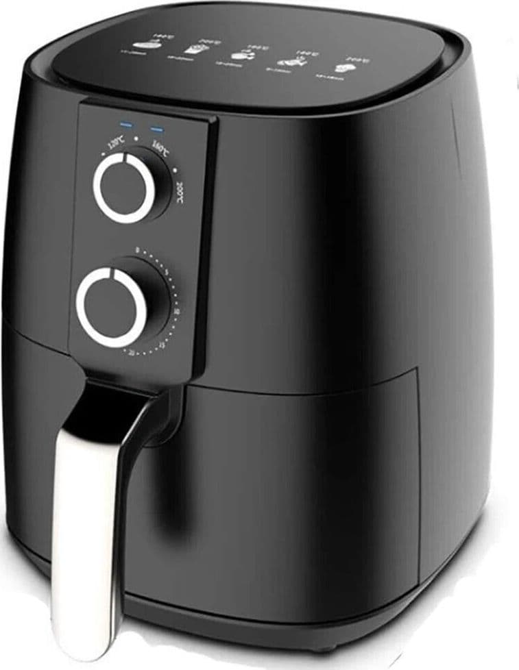 FRIGGITRICE AD ARIA 3,8LT 1450W MANOPOLA TIMER TERMOSTATO REGOLABILE PIEDINI ANTI-SCIVOLO - 4