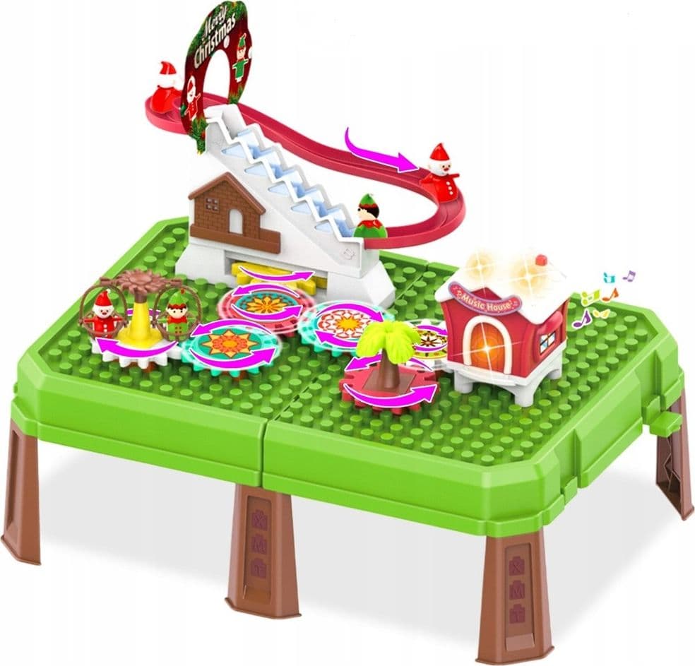 SET DA GIOCO TAVOLO EDUCATIVO PER BAMBINI SENSORIALE INTERATTIVO NATALIZIO CON VALIGETTA - 7