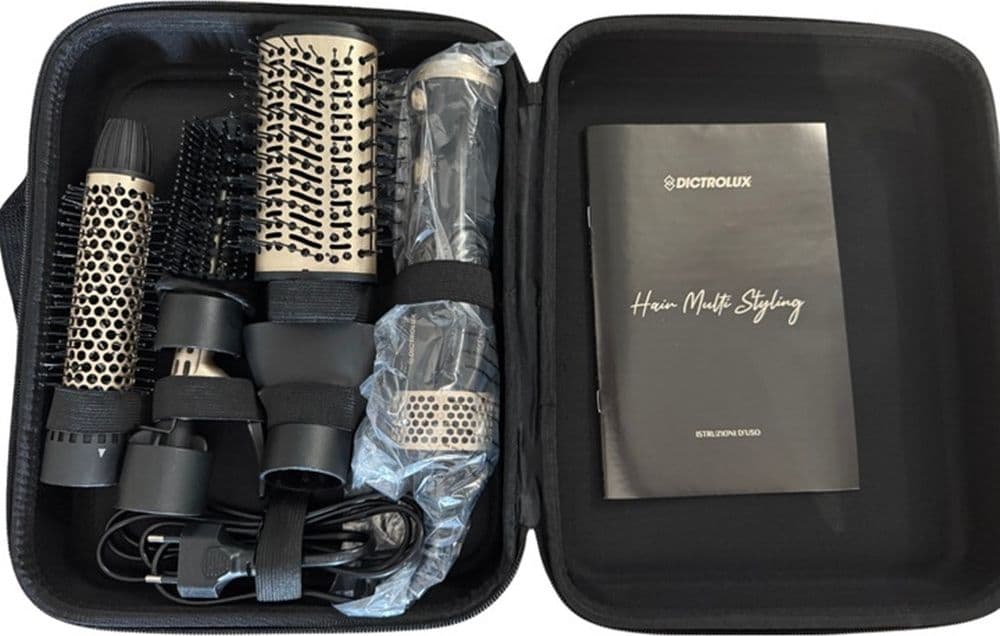 KIT SPAZZOLA PHON MULTIUSO MODELLANTE AD ARIA CALDA 6 IN 1 700 W CON VALIGETTA ACCESSORI - 5