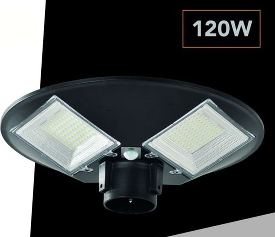 LAMPIONE UFO LED PANNELLO A ENERGIA SOLARE 120W 1200LM LUCE BIANCA 6500K SL-911-100-6500K - 2