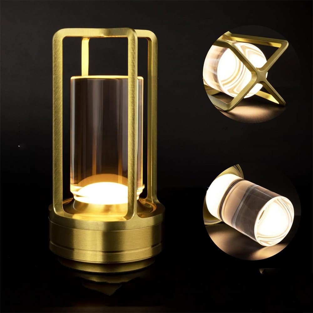 LAMPADA A LED DA TAVOLO 3 WATT LANTERNA LUME RICARICABILE TOUCH DIMMERABILE CCT D37-3C - 11