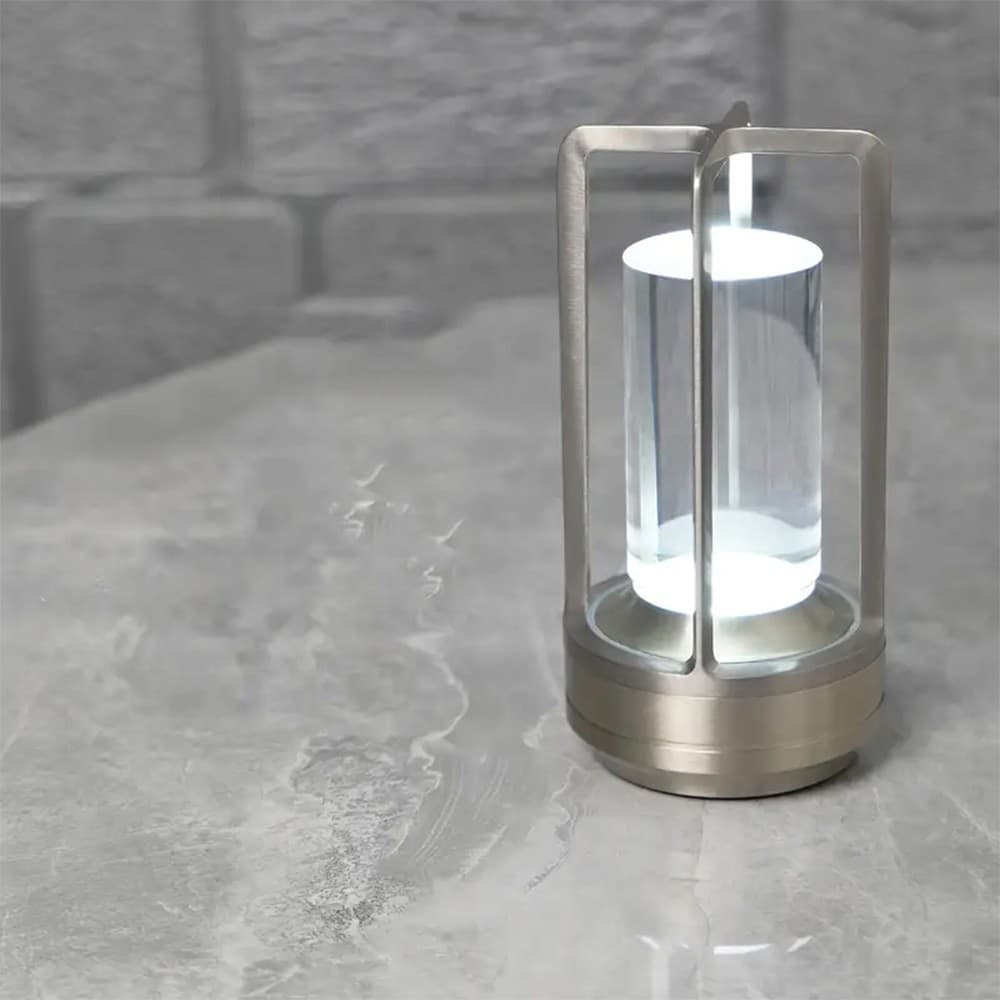 LAMPADA A LED DA TAVOLO 3 WATT LANTERNA LUME RICARICABILE TOUCH DIMMERABILE CCT D37-3C - 14