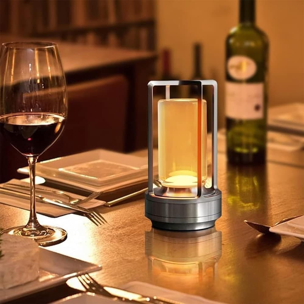 LAMPADA A LED DA TAVOLO 3 WATT LANTERNA LUME RICARICABILE TOUCH DIMMERABILE CCT D37-3C - 15