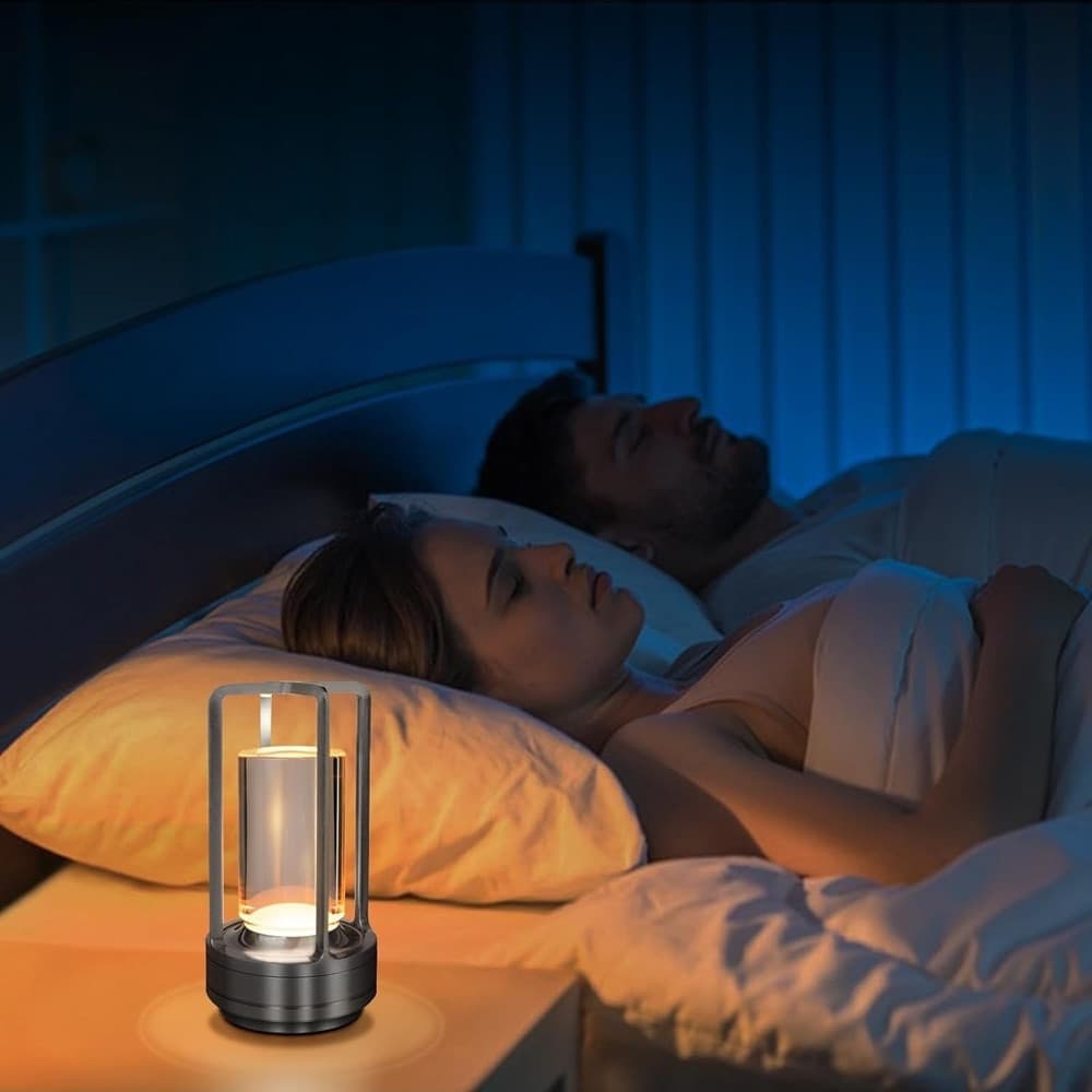 LAMPADA A LED DA TAVOLO 3 WATT LANTERNA LUME RICARICABILE TOUCH DIMMERABILE CCT D37-3C - 16