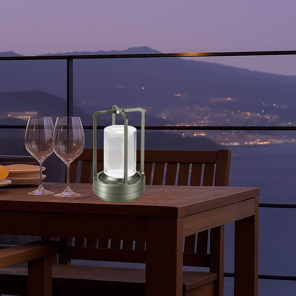 LAMPADA A LED DA TAVOLO 3 WATT LANTERNA LUME RICARICABILE TOUCH DIMMERABILE CCT D37-3C - 18