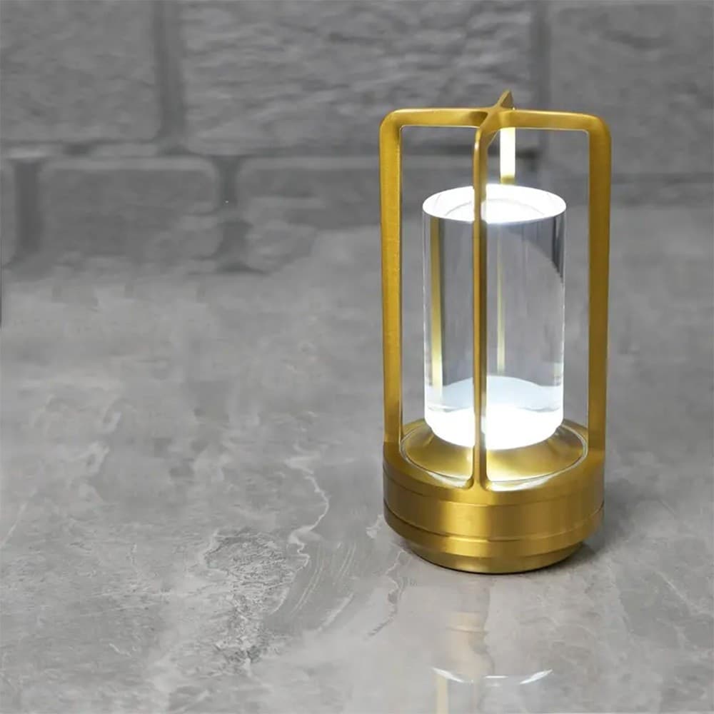 LAMPADA A LED DA TAVOLO 3 WATT LANTERNA LUME RICARICABILE TOUCH DIMMERABILE CCT D37-3C - 5