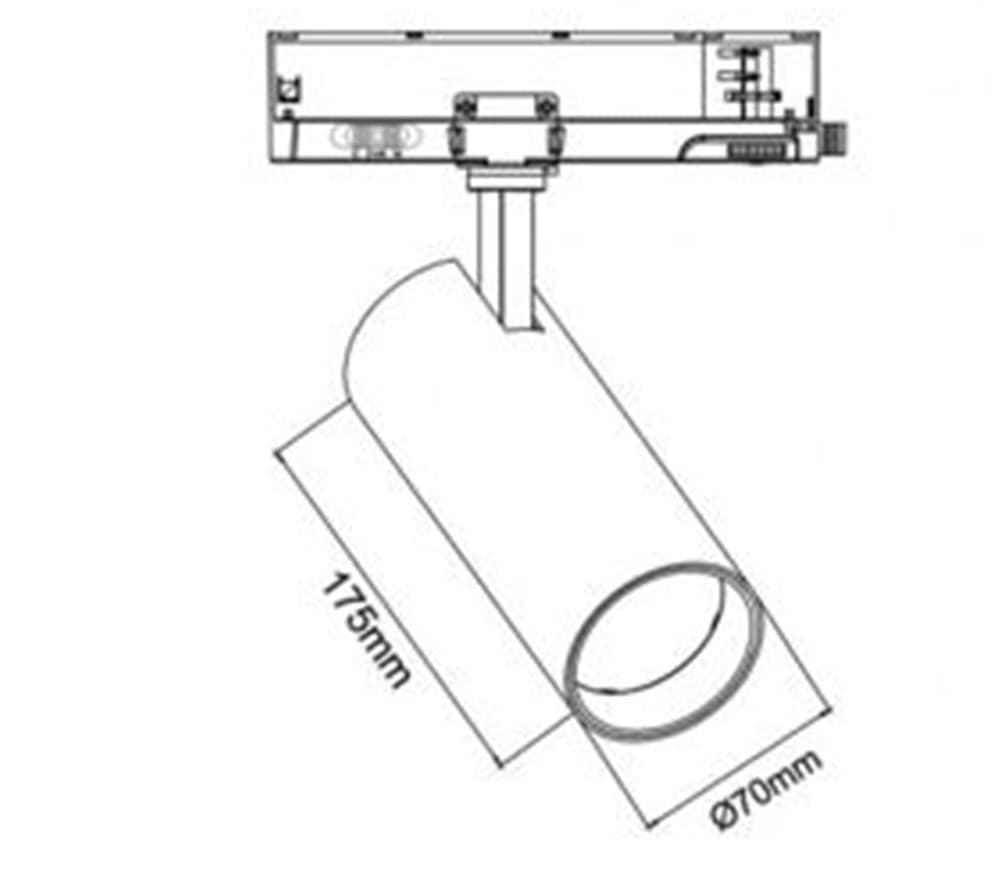 FARETTO A LED PER PISTA BINARIO TRIFASE 30 W CCT LUCE 300K-4000K-5000K IP20 GD23K-3C - 6