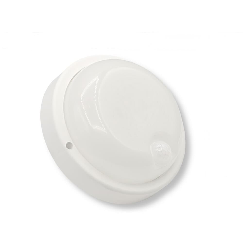 PLAFONIERA LED PER ESTERNO CON SENSORE DI MOVIMENTO 9W LUCE 6500K TONDA OVALE IP56 SEN-9F - 3