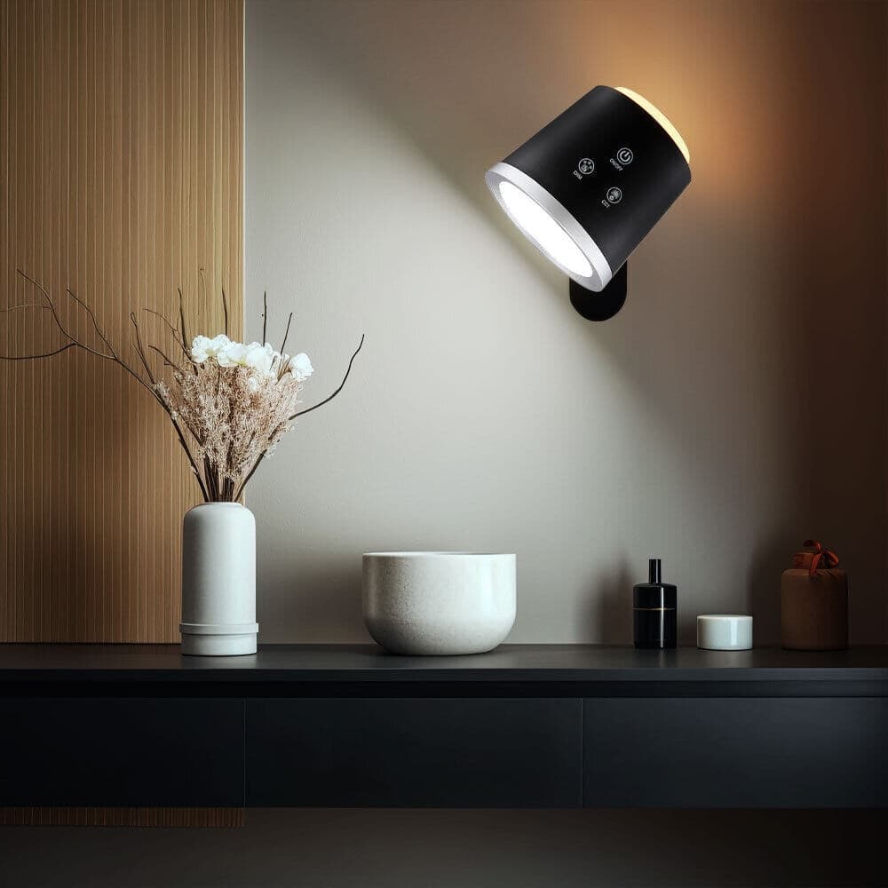 LAMPADA DOPPIO USO SCRIVANIA APPLIQUE A LED 6W TOUCH DIMMERABILE 3 COLORAZIONI BL-1005 - 15