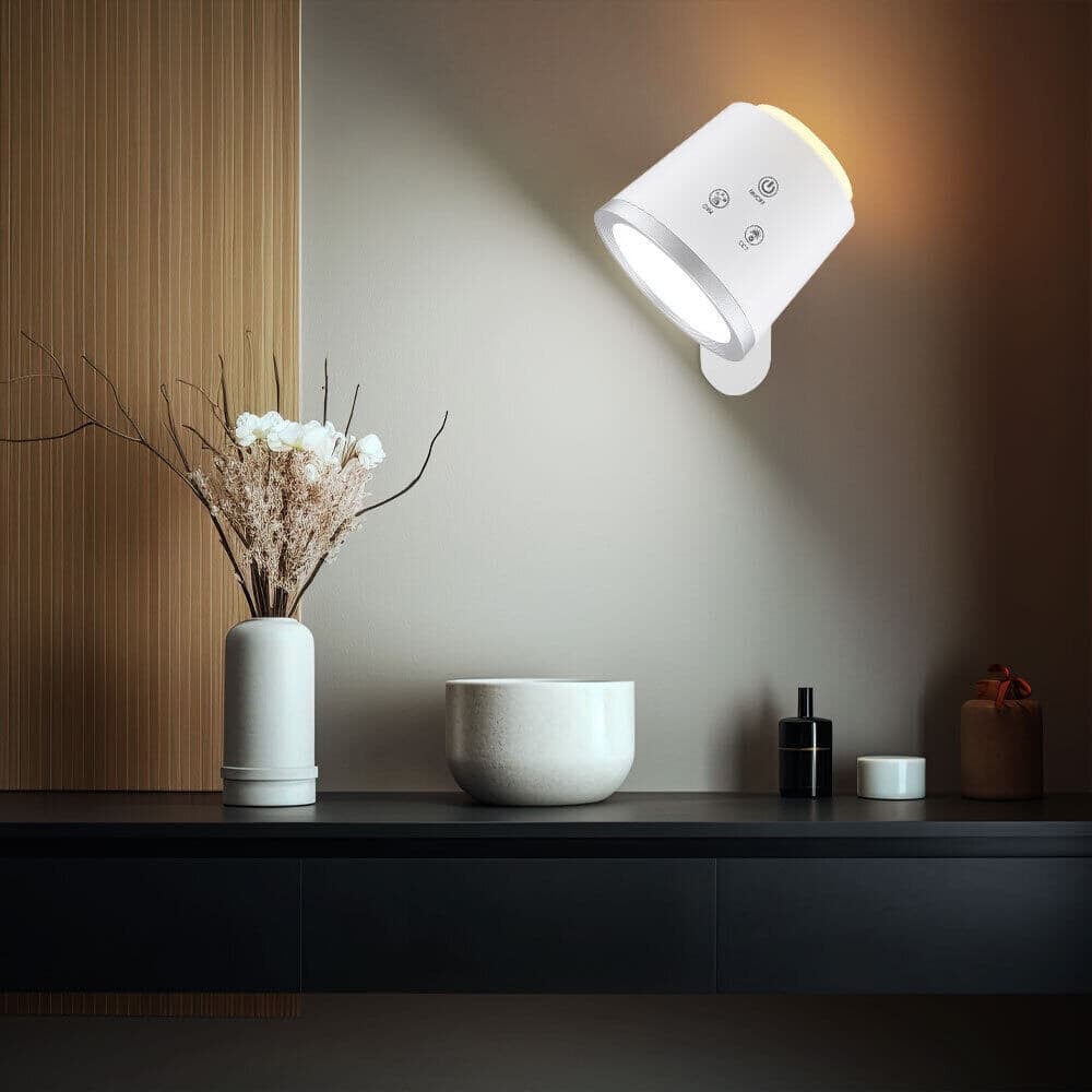 LAMPADA DOPPIO USO SCRIVANIA APPLIQUE A LED 6W TOUCH DIMMERABILE 3 COLORAZIONI BL-1005 - 6