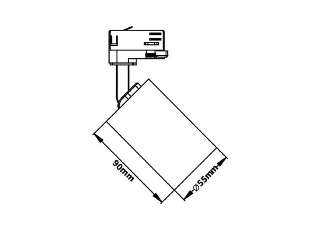 PORTA FARETTO LAMPADINA ATTACCO GU10 PER BINARIO TRIFASE ORIENTABILE FARO PROIETTORE GD18A - 20