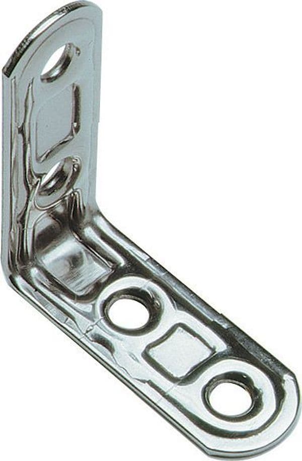 Piastra 164 in Lastrina Angolare INOX 4 Fori 50 x 50 mm 20 Pezzi – Aldeghi