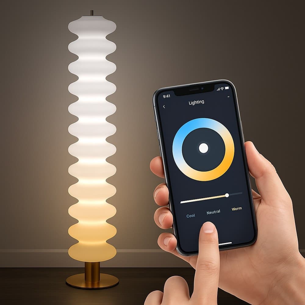 LAMPADA DECORATIVA A LED DA TERRA 43 WATT TECNOLOGIA CCT CON TELECOMANDO APP D18-3C - 3