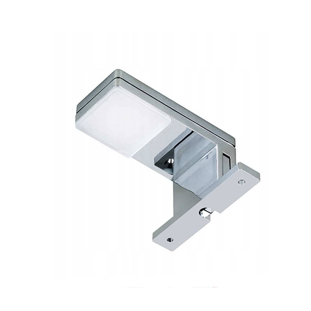LAMPADA LED PER SPECCHIO DA BAGNO 3 WATT MODERNO LUCE NATURALE 4000K NERO ARGENTO IP44 90P - 2